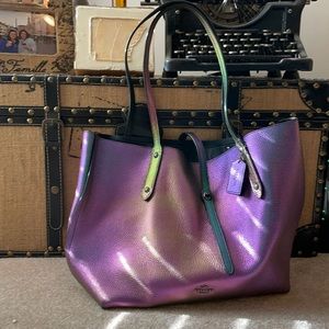 COACH oil slick tote bag